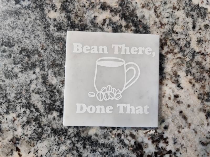 Custom Engraved Marble Coaster